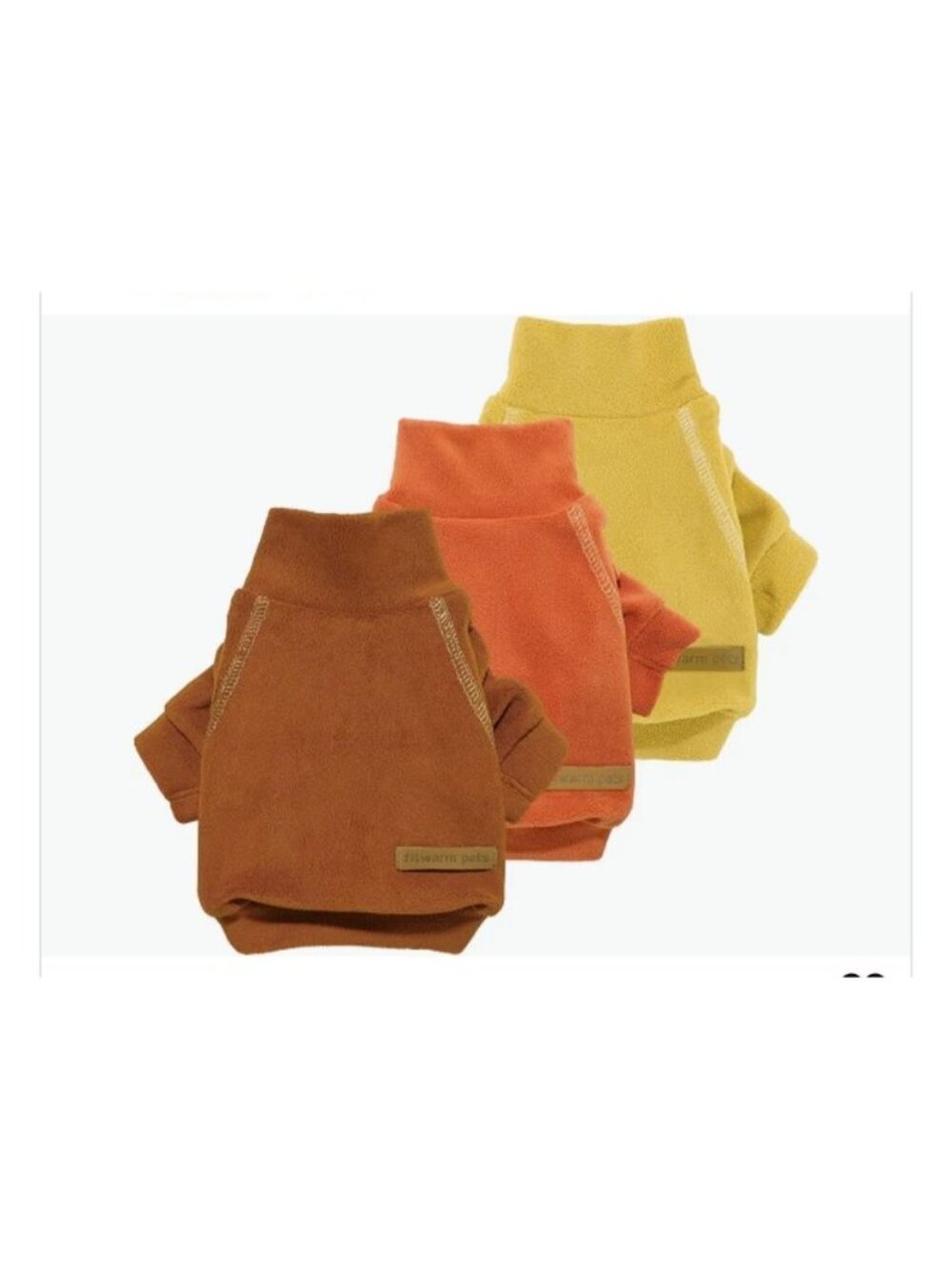 Fitwarm 3 Pack Large Fleece Dog Sweater Turtleneck Soft Warm Pet Sweatshirt